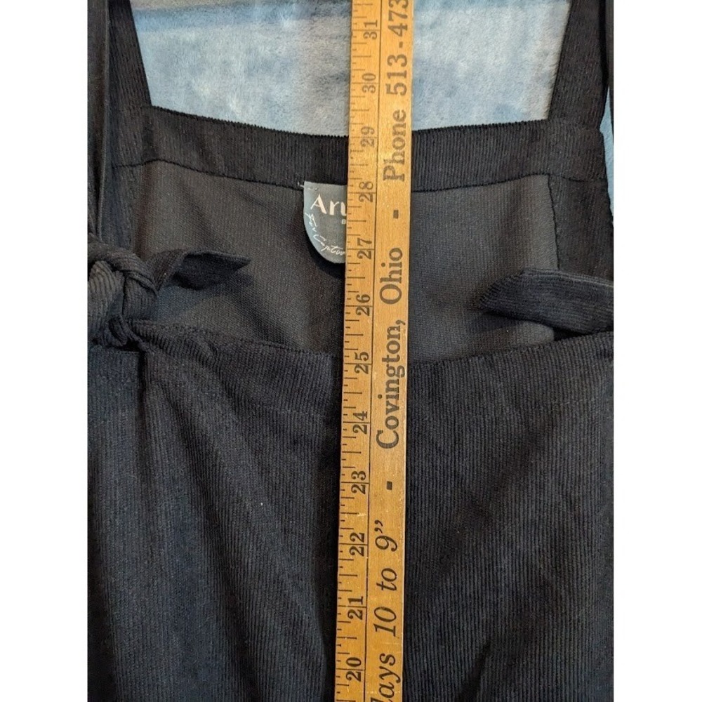 Arula Women Corduroy Overalls Size B Black Wide Leg Romper Jumpsuit Artsy Boho - Picture 9 of 13